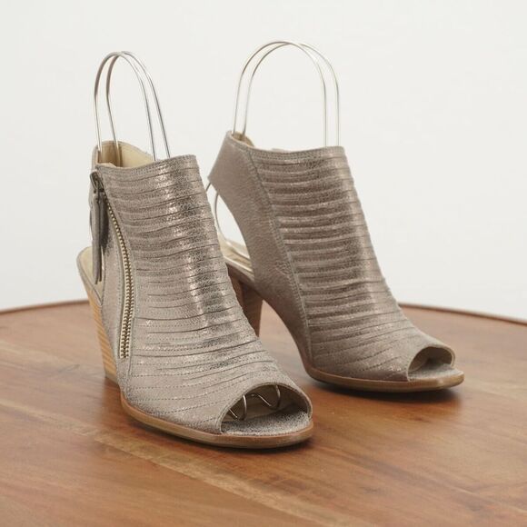 Paul Green Womens Cayanne Open Toe Heeled Sandals Silver Leather 5.5 US / 3 UK - Picture 2 of 11